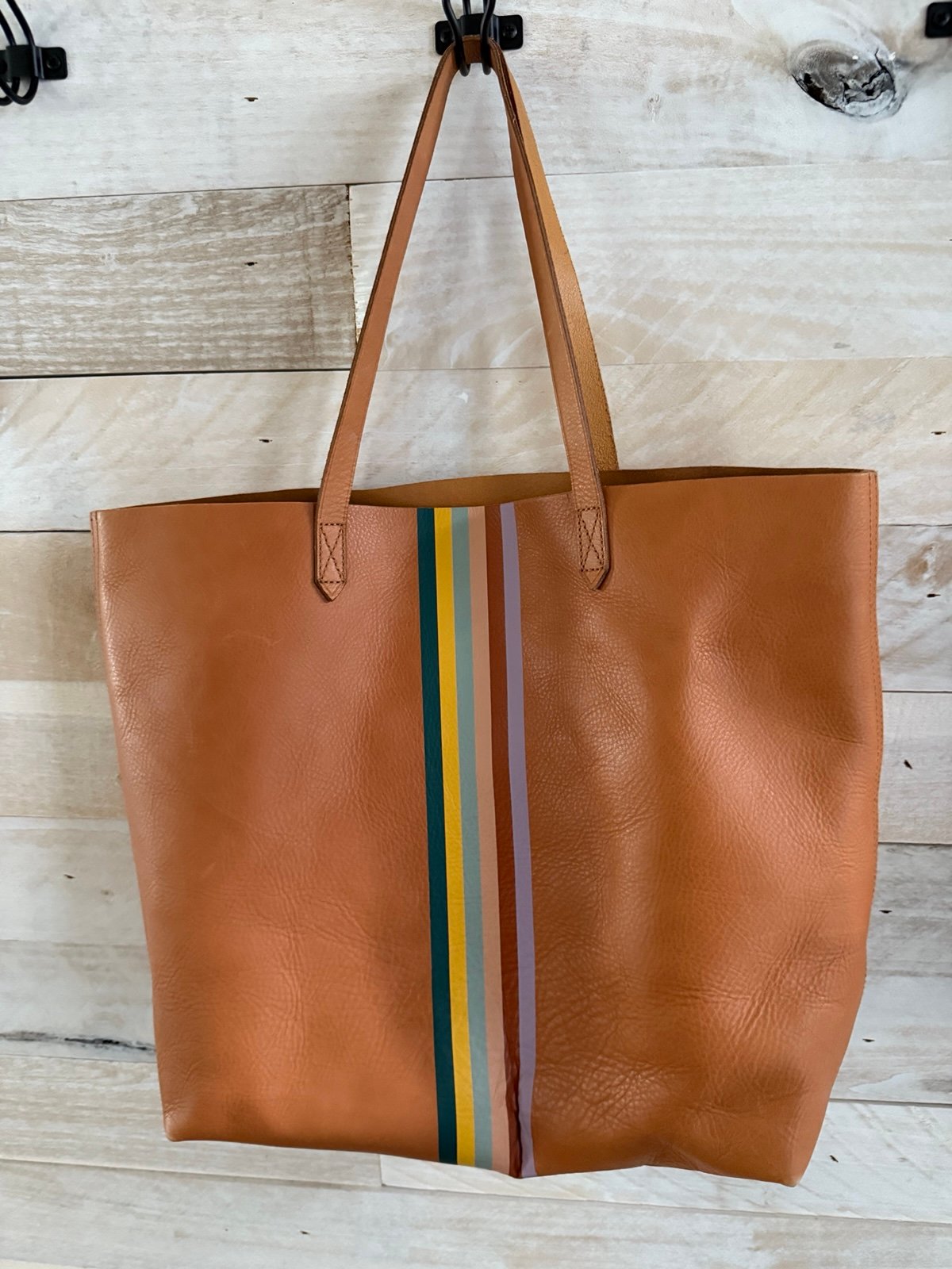 Madewell The Transport Tote: Rainbow Stripe Edition