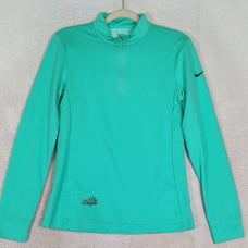Nike Dri-Fit Women's Teal Golf Half Zip Athletic Pullover Size XS