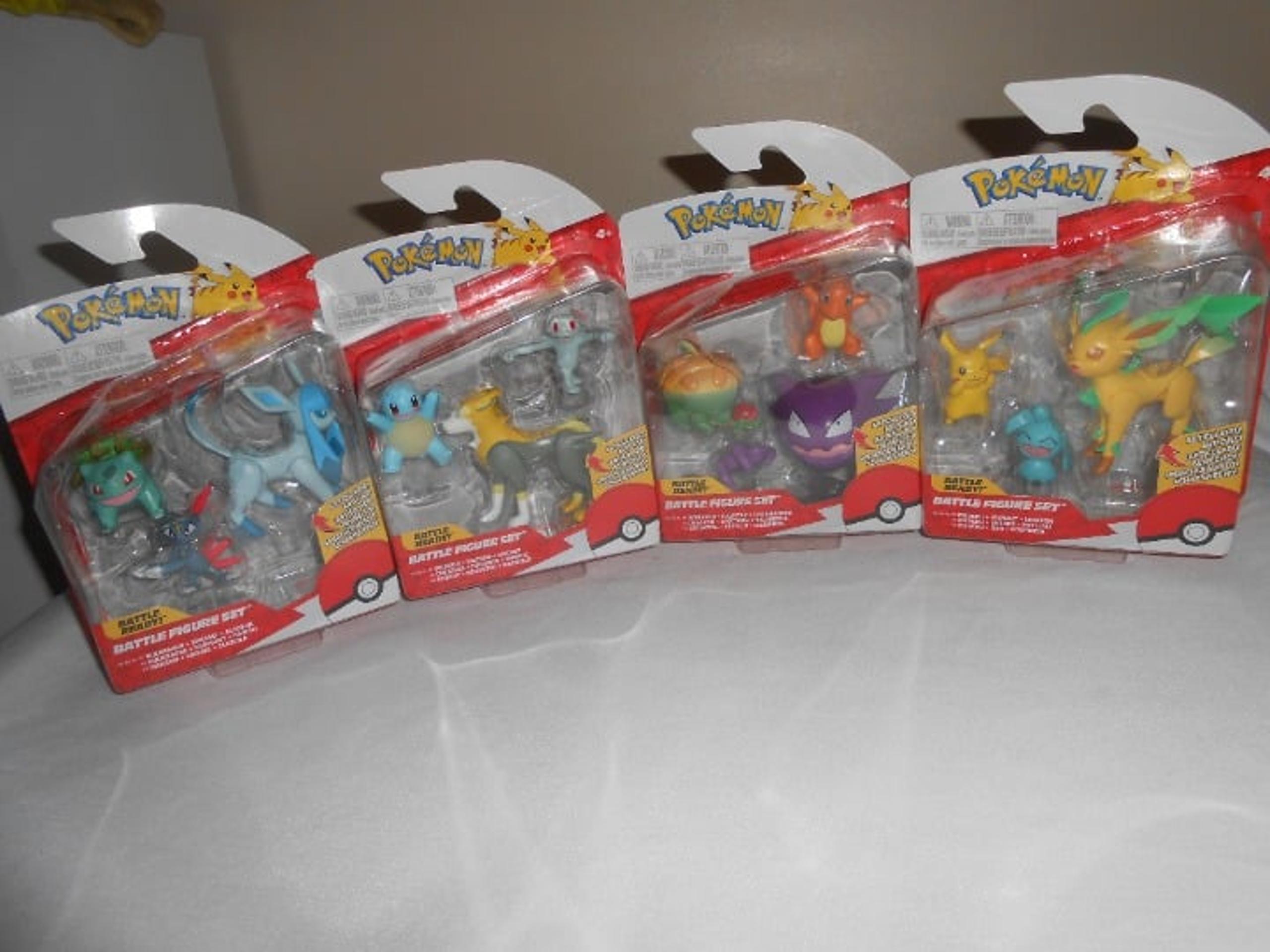 NEW Lot 4 Pokemon Battle figure articulated sets Appletun Squirtle Pikachu Squir