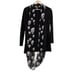 Gasparilla Womens Cardigan Sweater Open Front Skull Print Halloween Black Medium