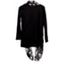 Gasparilla Womens Cardigan Sweater Open Front Skull Print Halloween Black Medium