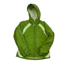 *Columbia Sportswear Co Rain Jacket Coat Womens Med Green Zip Outdoor Activewear