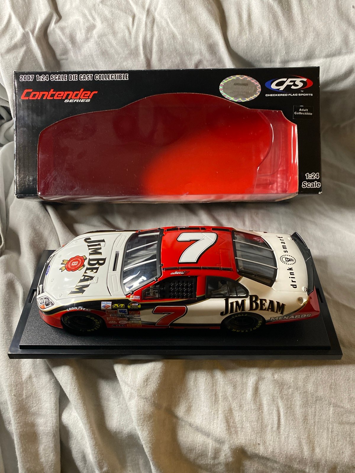 Nascar # 7 Robby Gordon 2007 Taurus Jim Beam 1.24 Scale Diecast