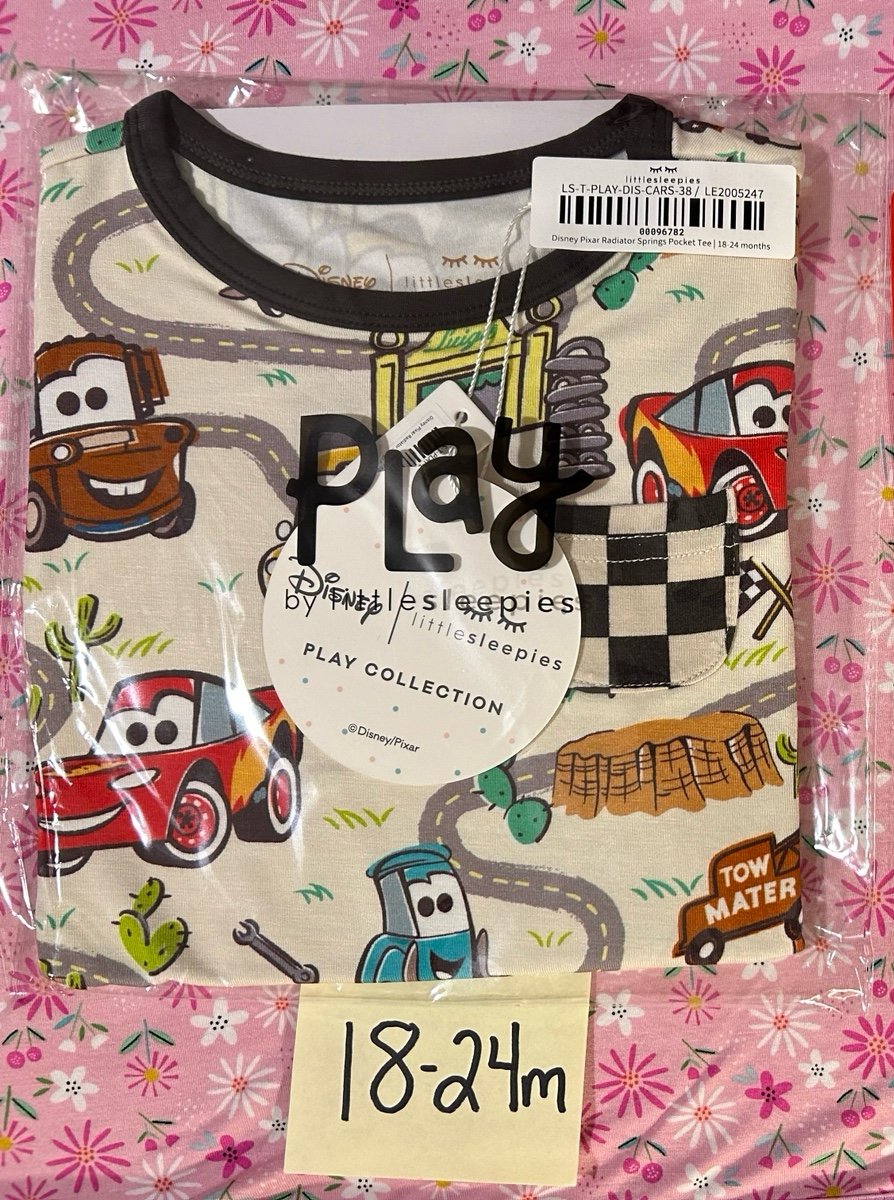 Little Sleepies 18-24m Disney Cars Radiator Springs Pocket Tee