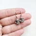 Vintage 925 Sterling Silver Santa Claus Dainty Hook Christmas Holiday Earrings