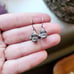 Vintage 925 Sterling Silver Santa Claus Dainty Hook Christmas Holiday Earrings