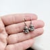 Vintage 925 Sterling Silver Santa Claus Dainty Hook Christmas Holiday Earrings