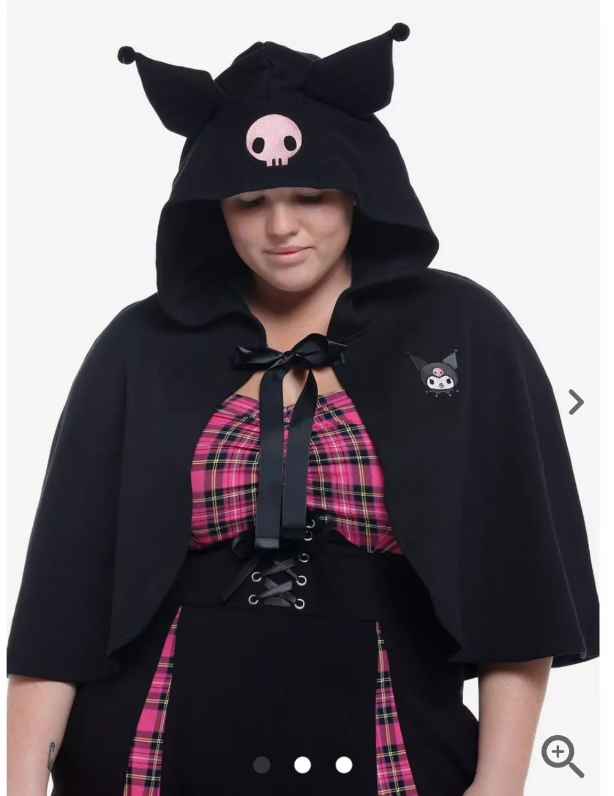 Kuromi Figural Ears Girls Capelet Plus Size