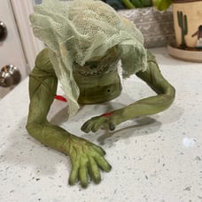 Gemmy Dead Ed Talking Crawling Zombie Half Body Halloween Decor animated prop