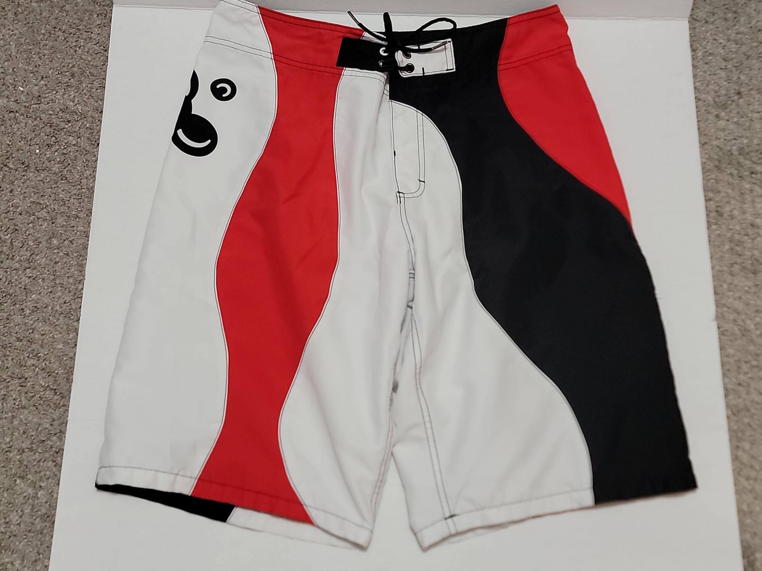 Ambiguous Board Shorts Men's Red/White/Black

Size 33