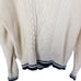 Vineyard Vines Womens L Ivory Merino Wool Blend Turtleneck Cable Knit Sweater