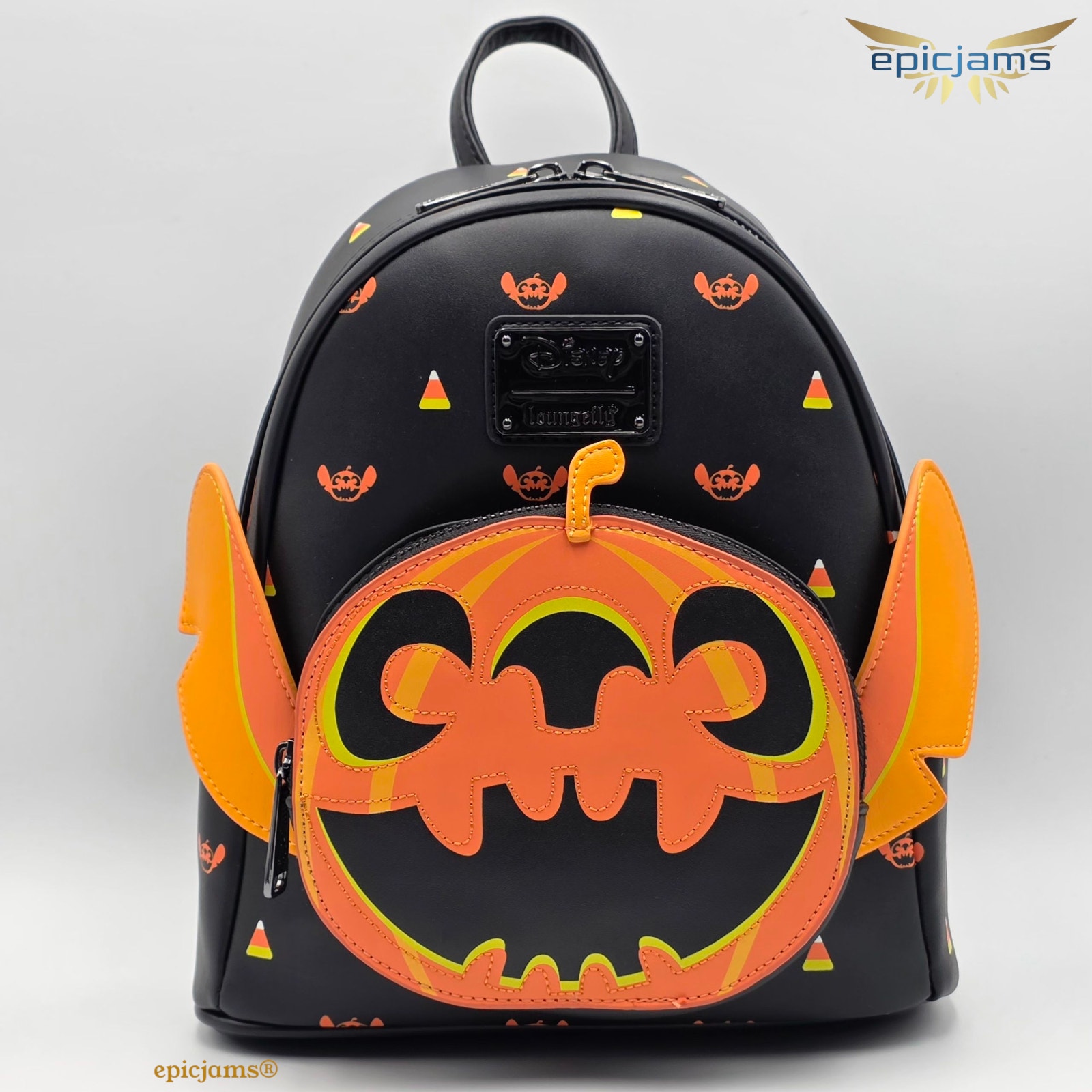 Loungefly Disney Lilo & Stitch Jack-o'-lantern Stitch Mini Backpack New