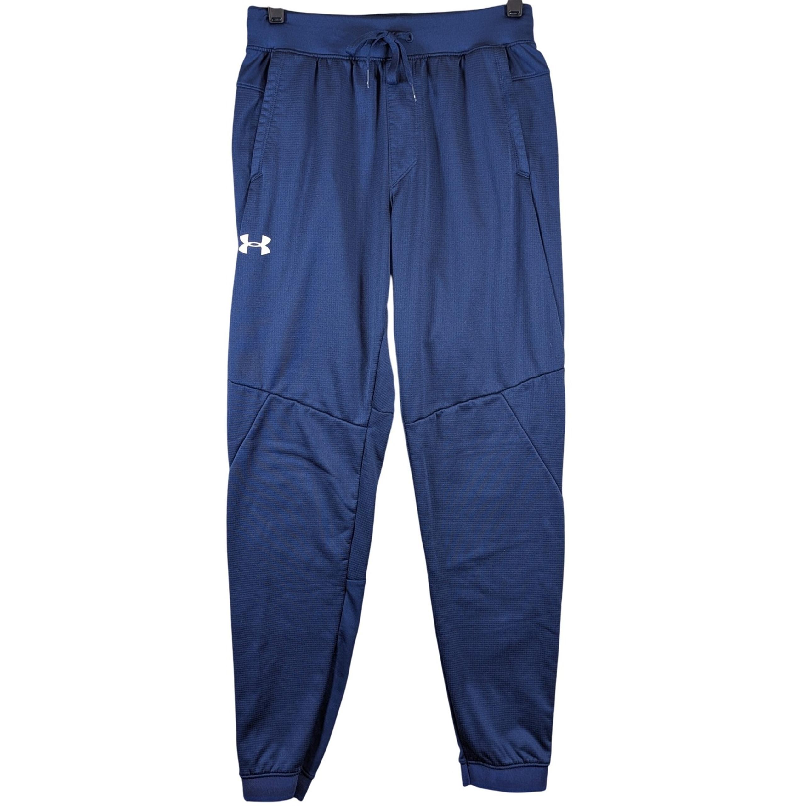 Under Armour Joggers Training Warm Up Athletic Pants Blue Small Cold Gear