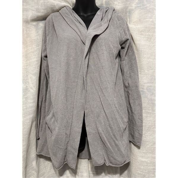 Beautiful Barefoot Dreams Circle Cardigan Cozy Chic Lite gray Soft Small Great C