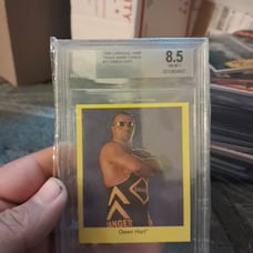 Wwf 1998 cardinal trivia card Owen hart