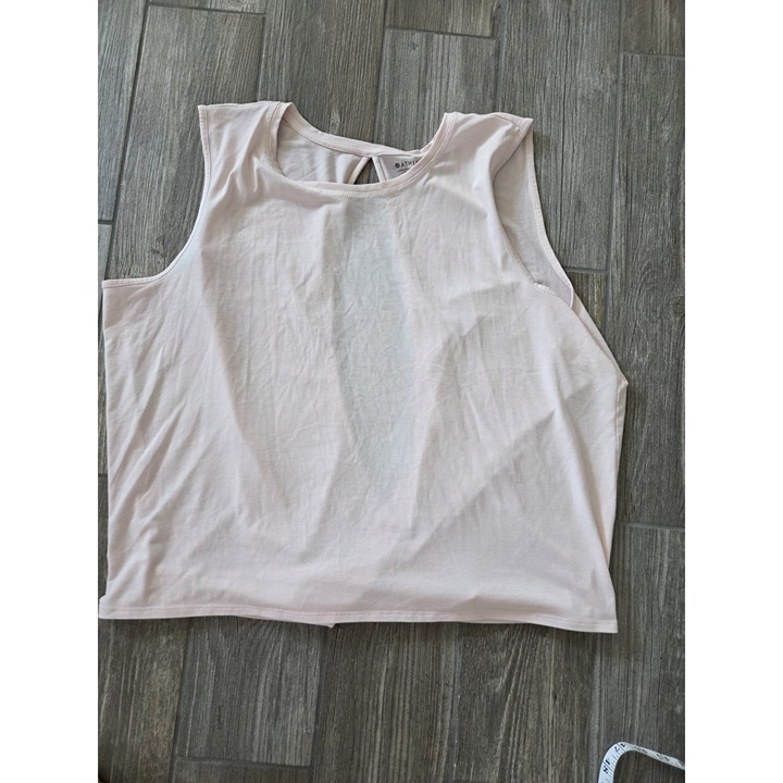 Athleta Size 2X Pink Tank Top Lightweight Sleeveless Crew Neck Open Back. EUC