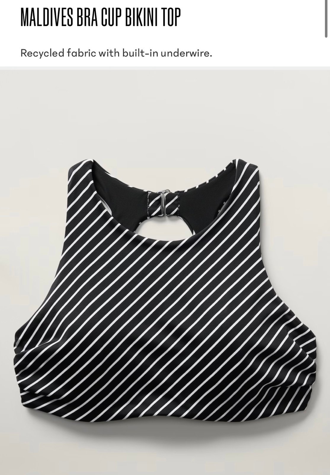 ATHLETA MALDIVES BRA CUP BIKINI TOP 36D/DD