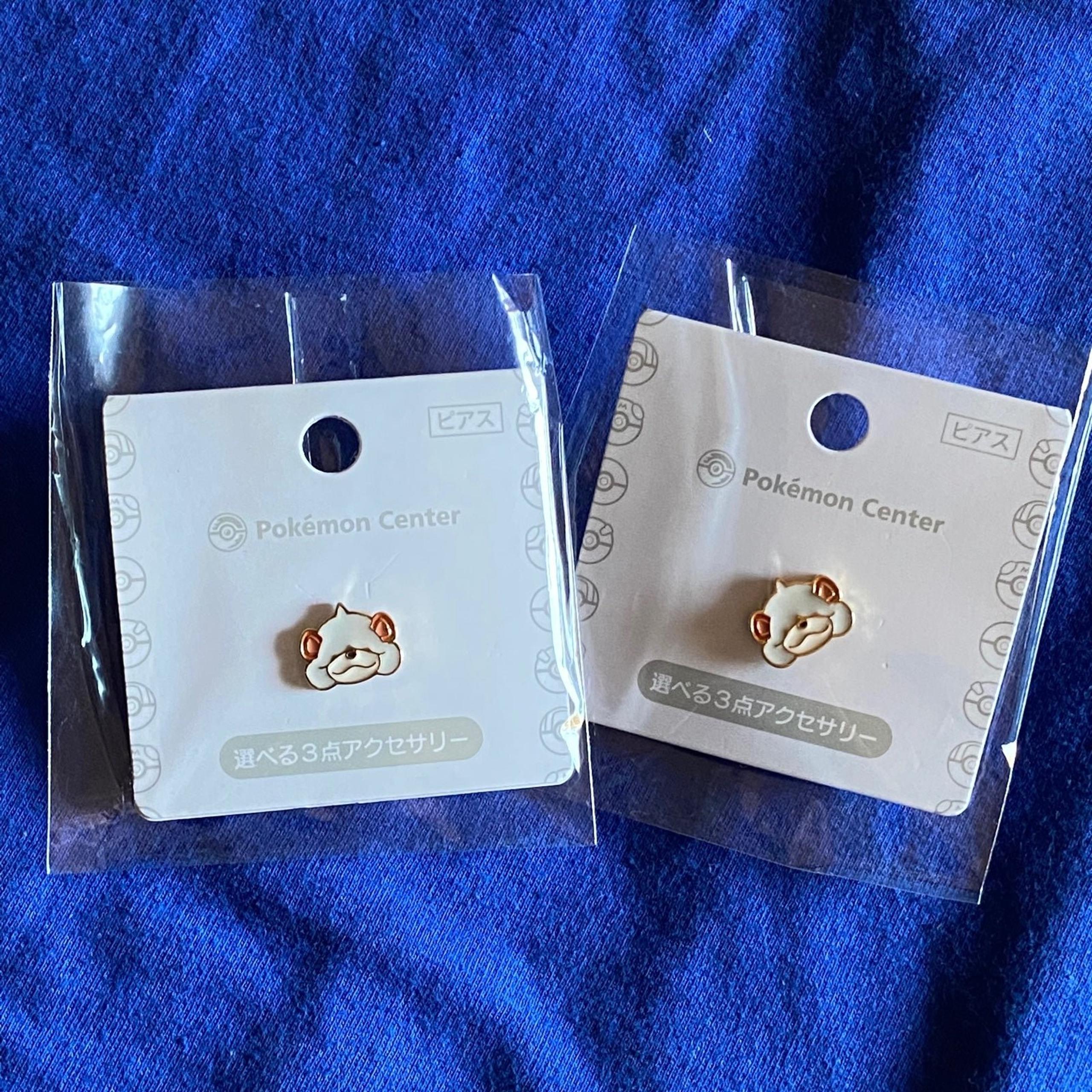 Pokemon Center Japan Earrings Hisui Growlithe