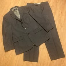 mens suit 2 Piece Nautica Gray Pinstripe