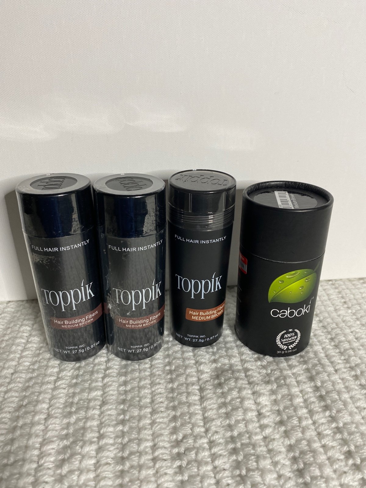 Toppik Medium Brown 27.5 g / 0.97 oz Hair Building Fibers Hair Care. Lot Of 3