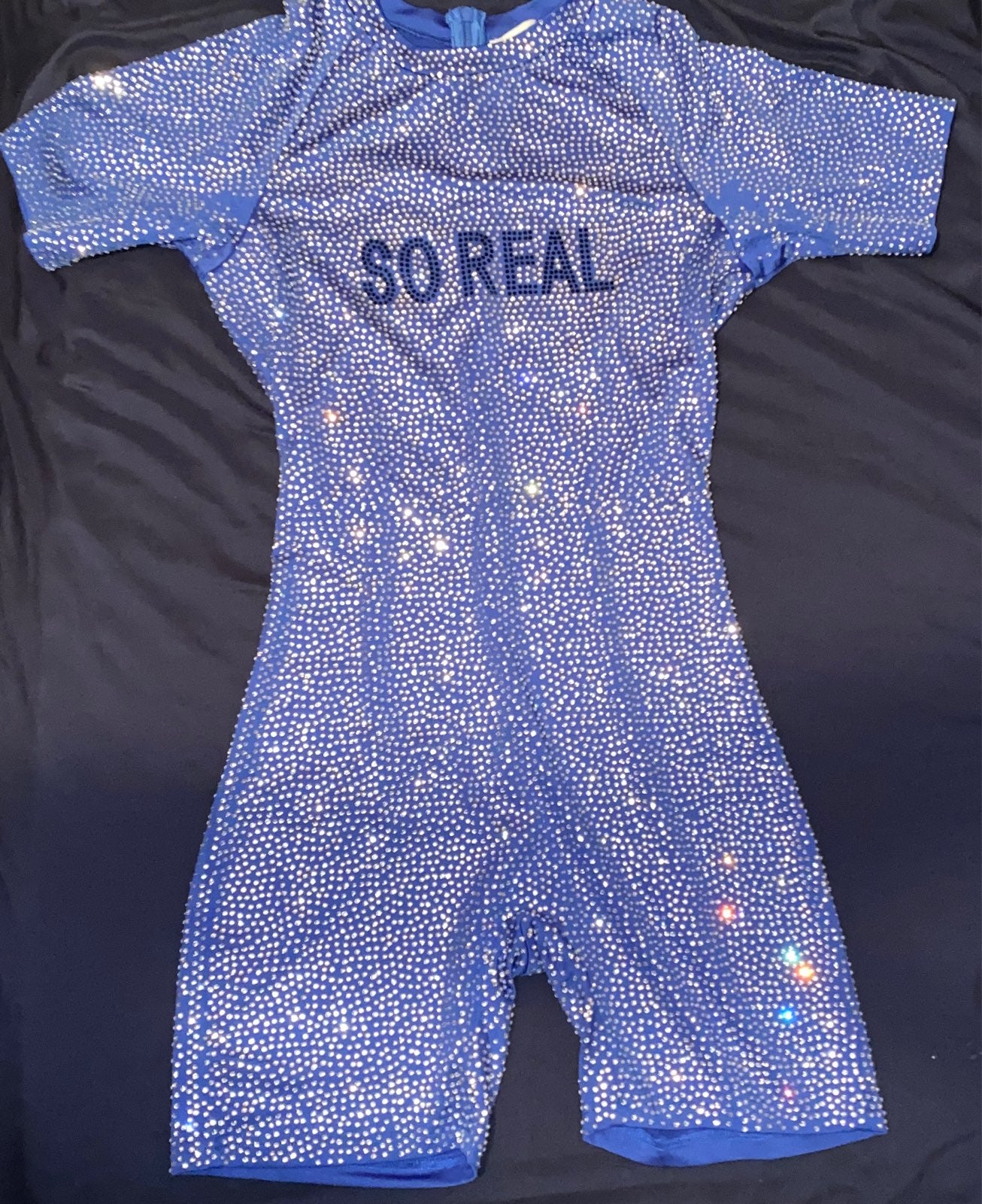 Royal Blue Sparkly Short One Piece