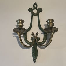 BARD INTERNATIONAL Solid Brass Wall Sconce Candle Holder Drapery Design