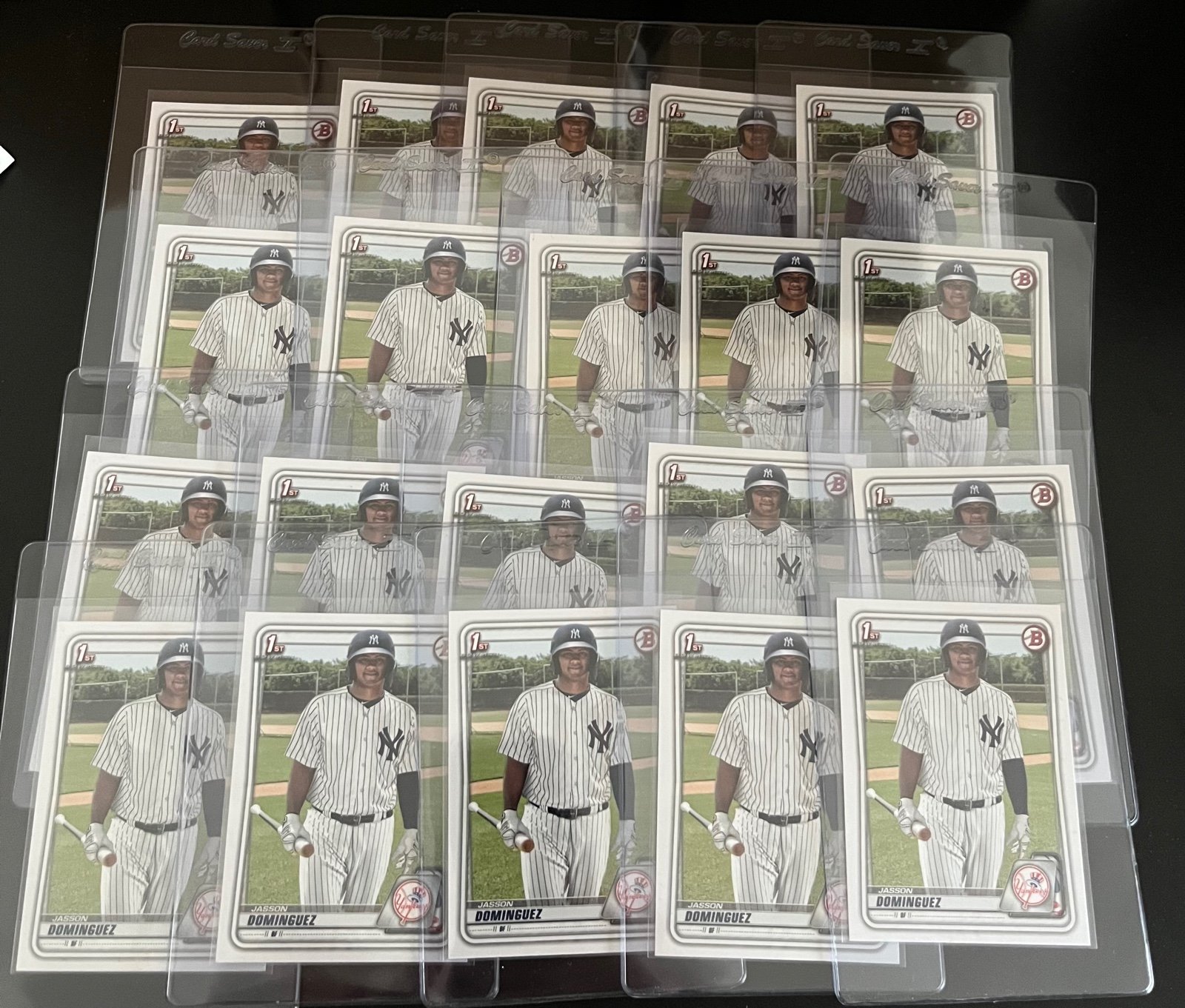 (20) Jasson Dominguez 1st Bowman Yankees Paper Card Lot
