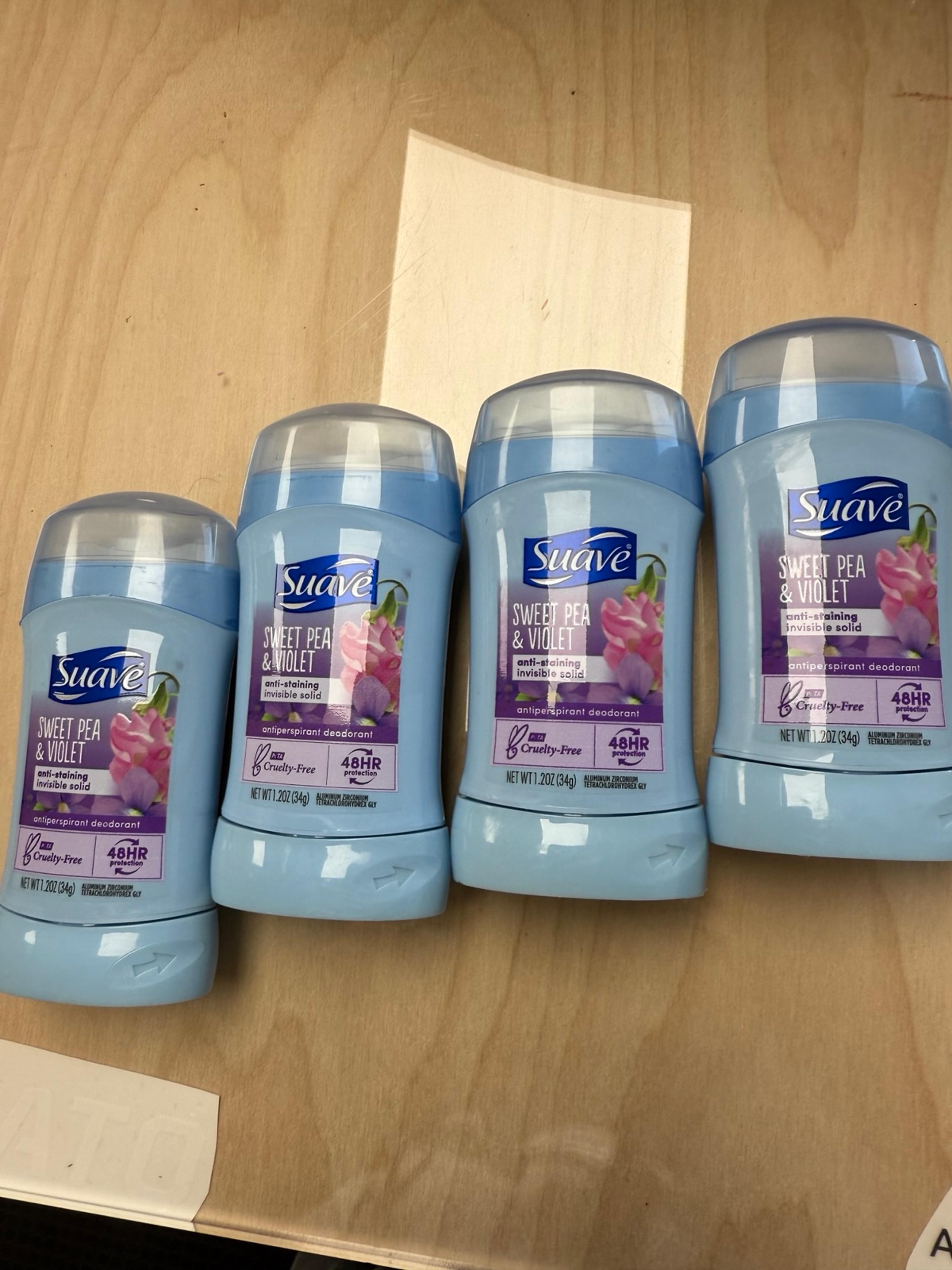 Suave deodorant set of 4
