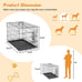Dog Crate, 30 Inch Medium Double Door Dog Cage with Divider Panel and Pan