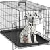 Dog Crate, 30 Inch Medium Double Door Dog Cage with Divider Panel and Pan