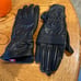 Xpert black leather motorcycle gloves