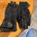 Xpert black leather motorcycle gloves