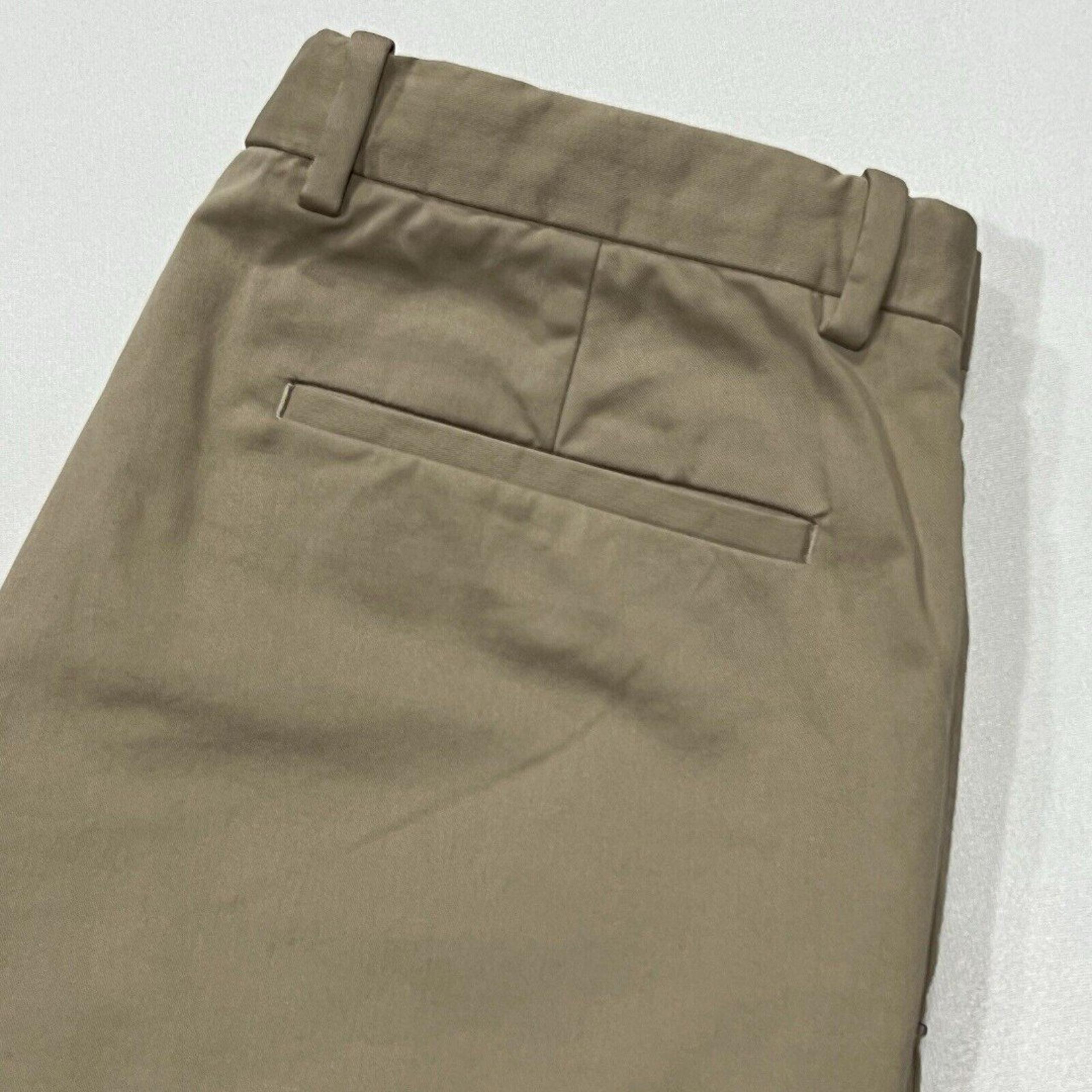 Theory Pants Men Beige Straight Slim Chinos Khaki Stretch Casual Golf Size 34X30