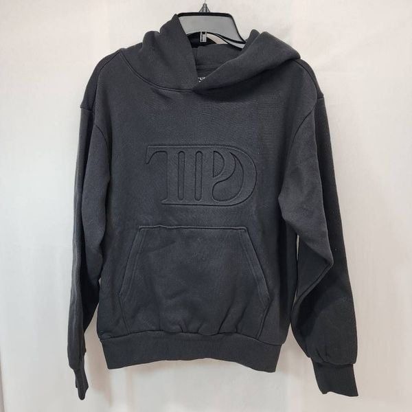 TTPD Taylor Swift Size Small Black Embossed Hoodie Pullover