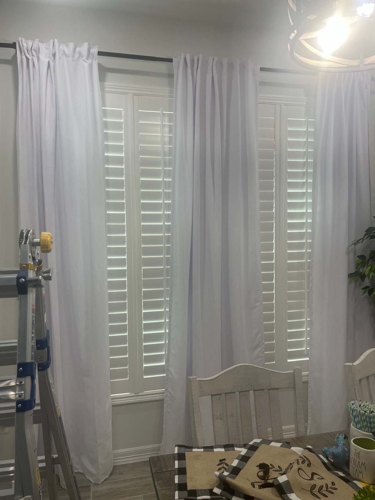6 Lilijan Home Curtain White Panels NEW