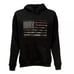 ⭐Woodland Creek Embroider American Flag Camo Hooded Sweatshirt in Black, Medium