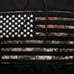 ⭐Woodland Creek Embroider American Flag Camo Hooded Sweatshirt in Black, Medium