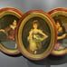 Vintage Florentine Italy Norleans Italian Set 3 Wall Art Hanging Pictures Oval