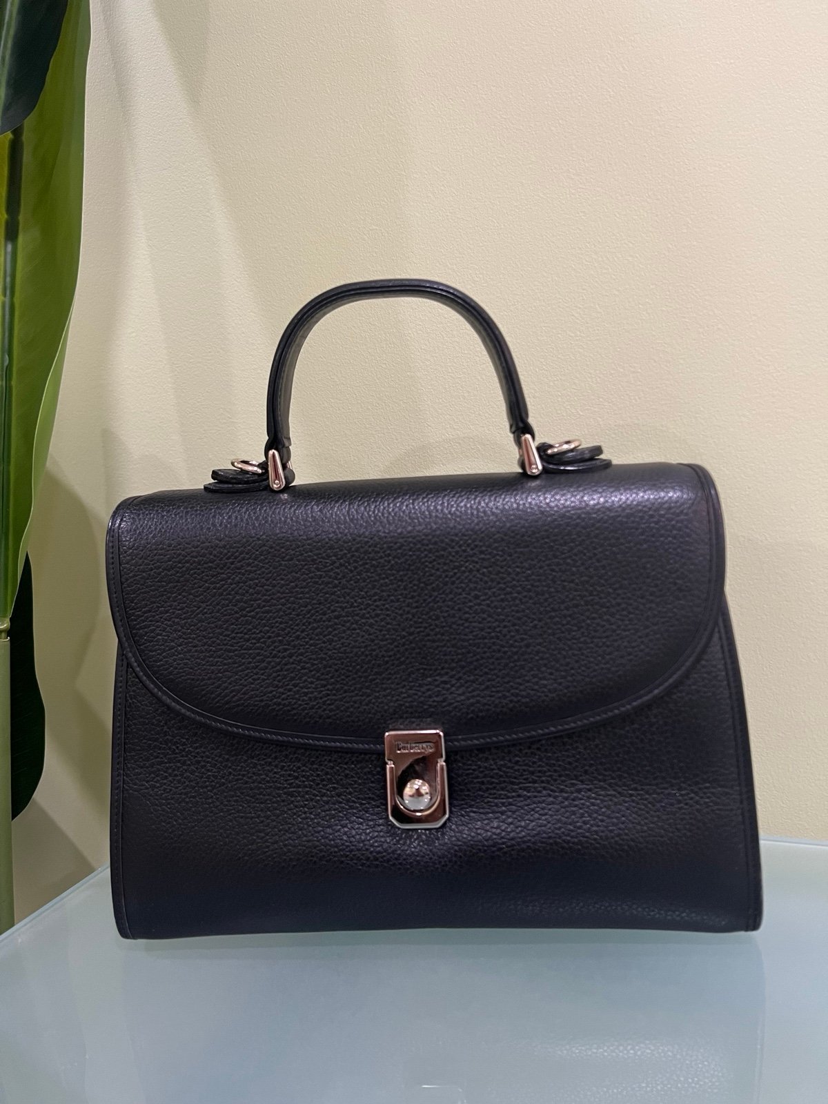 Burberry Pebbled Satchel Bag