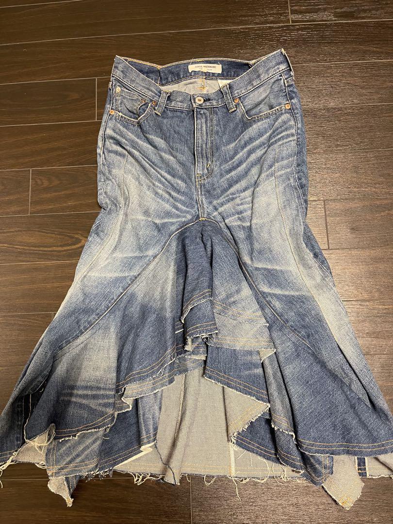 Junya Watanabe Comme des Garçons Denim Frill Skirt, Size S