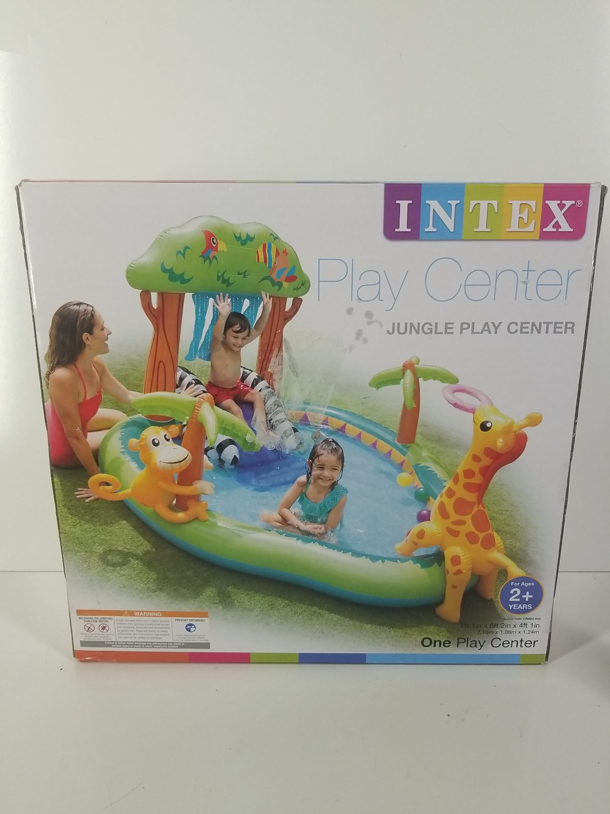 kids jungle pool with slide new!