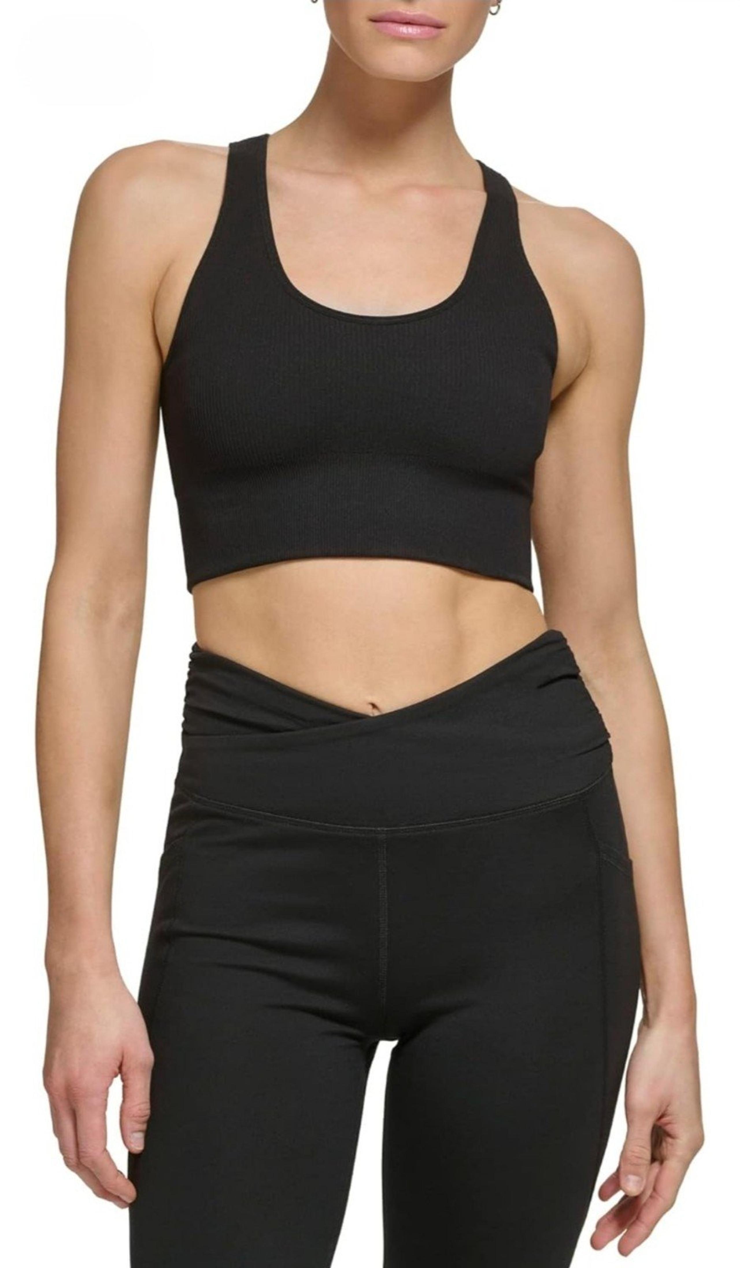 $40 DKNY Women's Support Yoga Boat Neck Running Sports Bra