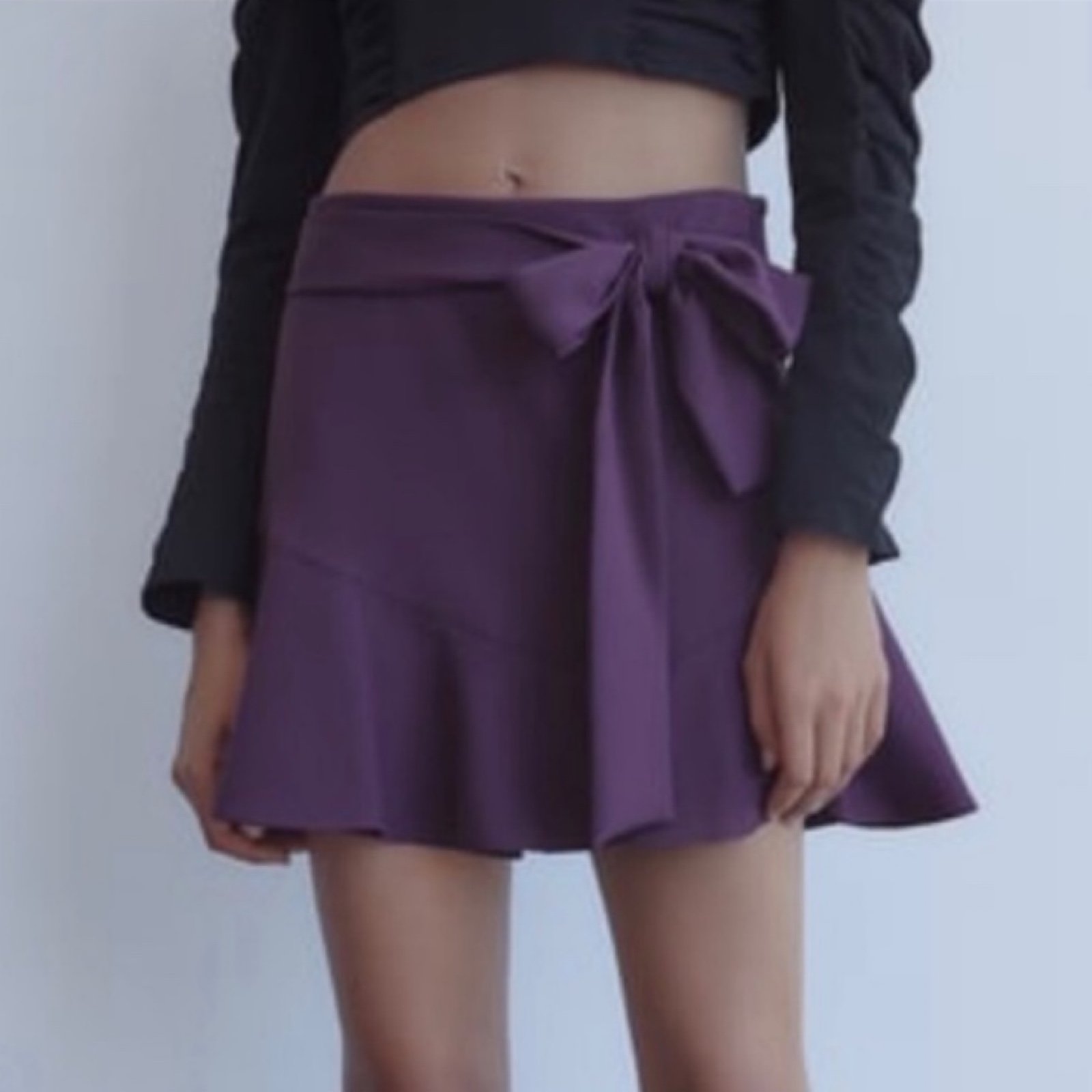 NWT Zara Mini Flare Purple Skort