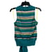Parker Aqua Striped Sleeveless Knit Top Size Small New