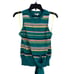 Parker Aqua Striped Sleeveless Knit Top Size Small New