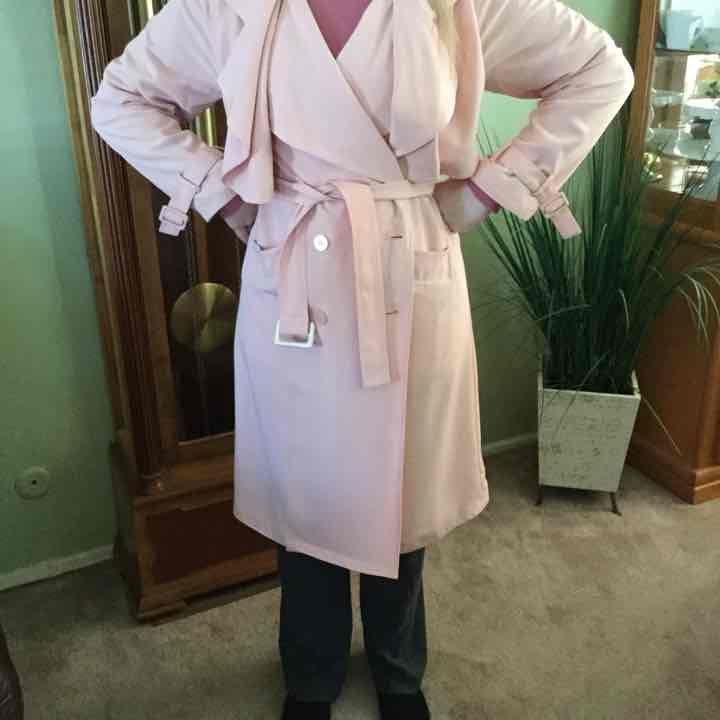 Jennifer Lopez blush trench coat