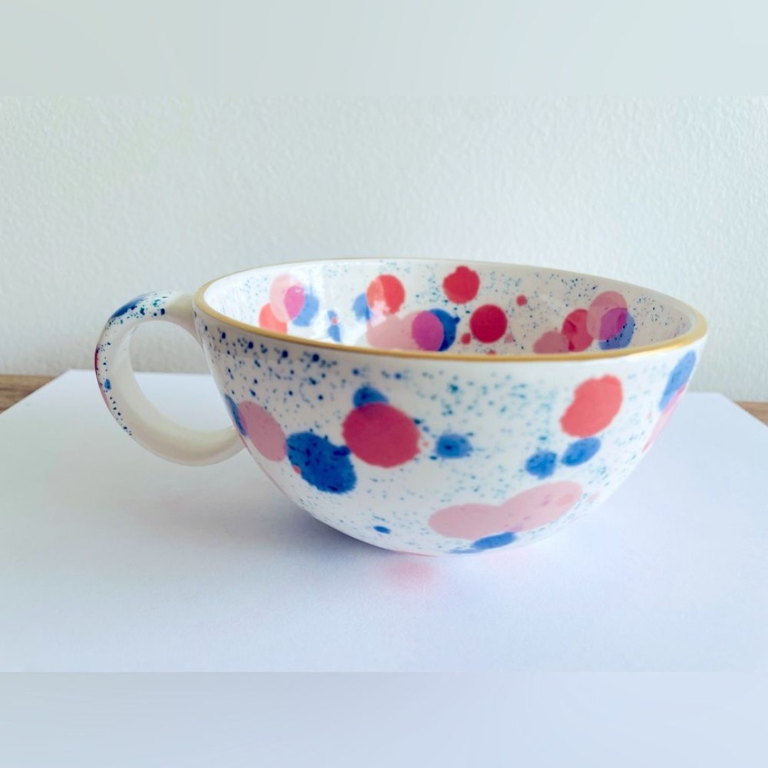 New! Discontinued Anthropologie Mela Tea Cup. Perfect for your summer hosting!