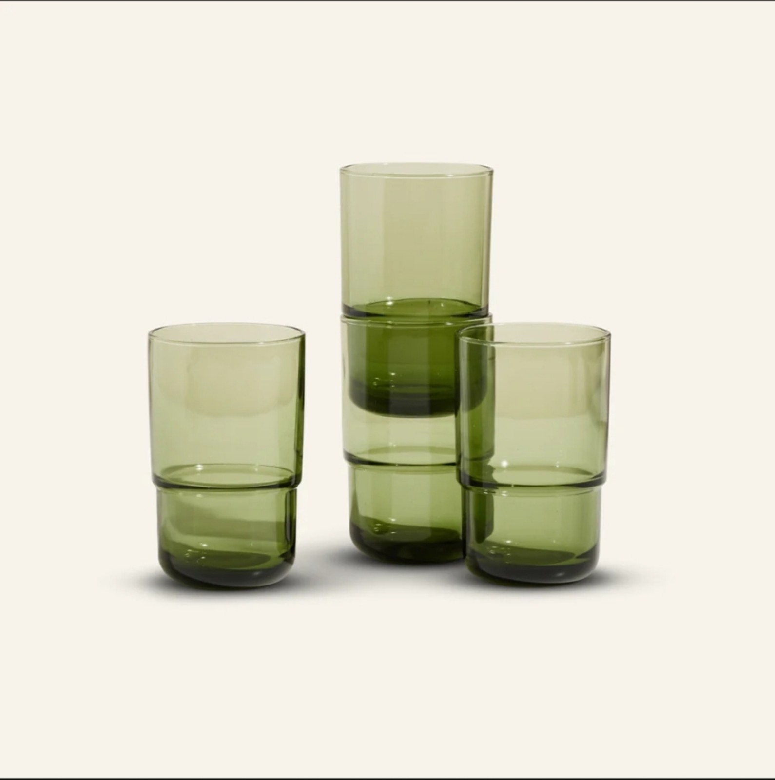 OUR PLACE Tall Night & Day Glasses Set Of 4 16oz Dawn