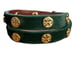 Tory Burch wrap gold tone and green fur bracelet