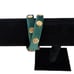 Tory Burch wrap gold tone and green fur bracelet
